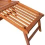 Garden lounger with footrest and cushion in solid acacia wood by vidaXL, Loungers - Ref: Foro24-3064018, Price: 136,02 €, Dis...