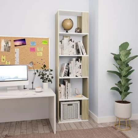 Estantería/divisor espacios blanco y roble sonoma 45x24x159 cm | Foro24.es | Tu tienda online para hogar, jardín y más Foro24.es