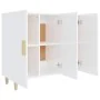 Aparador de madera de ingeniería blanco brillo 90x34x80 cm de , Aparadores - Ref: Foro24-812498, Precio: 112,49 €, Descuento:...