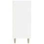 Aparador de madera de ingeniería blanco brillo 90x34x80 cm de , Aparadores - Ref: Foro24-812498, Precio: 112,49 €, Descuento:...