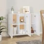Aparador de madera de ingeniería blanco brillo 90x34x80 cm de , Aparadores - Ref: Foro24-812498, Precio: 112,49 €, Descuento:...