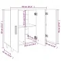 Aparador de madera de ingeniería blanco brillo 90x34x80 cm de , Aparadores - Ref: Foro24-812498, Precio: 112,49 €, Descuento:...