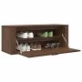Mueble zapatero pared contrachapada marrón roble 100x35x38 cm de , Zapateros y organizadores de calzado - Ref: Foro24-821027,...