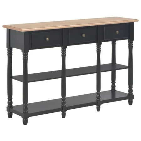 Mesa consola de MDF negra 120x30x76 cm de , Mesas auxiliares - Ref: Foro24-280018, Precio: 237,16 €, Descuento: -5%%