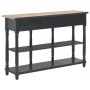 Mesa consola de MDF negra 120x30x76 cm de , Mesas auxiliares - Ref: Foro24-280018, Precio: 237,16 €, Descuento: -5%%