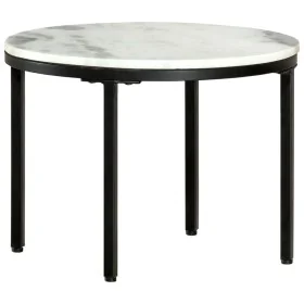 Mesa de centro mármol macizo auténtico blanco y negro Ø50 cm de , Mesas de centro - Ref: Foro24-286411, Precio: 95,30 €, Desc...