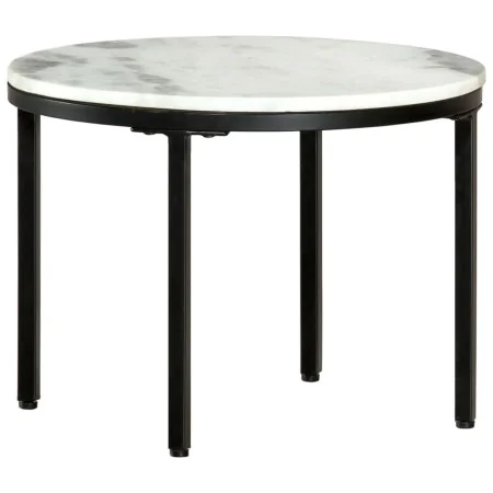Mesa de centro mármol macizo auténtico blanco y negro Ø50 cm de , Mesas de centro - Ref: Foro24-286411, Precio: 95,30 €, Desc...