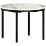 Mesa de centro mármol macizo auténtico blanco y negro Ø50 cm de , Mesas de centro - Ref: Foro24-286411, Precio: 95,30 €, Desc...