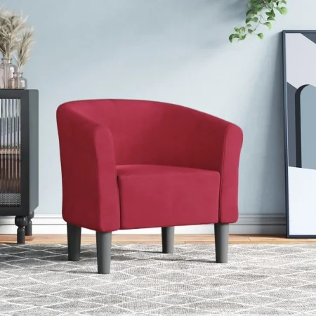 Sillón de terciopelo rojo tinto by , Armchairs - Ref: Foro24-356447, Price: 176,78 €, Discount: -5%%