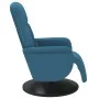 Sillón reclinable de masaje con reposapiés terciopelo azul by , Armchairs - Ref: Foro24-356692, Price: 228,57 €, Discount: -5%%