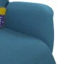 Sillón reclinable de masaje con reposapiés terciopelo azul by , Armchairs - Ref: Foro24-356692, Price: 228,57 €, Discount: -5%%