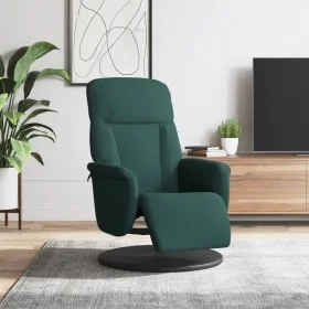 Sillón reclinable con reposapiés terciopelo verde oscuro de , Sillones - Ref: Foro24-356684, Precio: 208,79 €, Descuento: -5%%