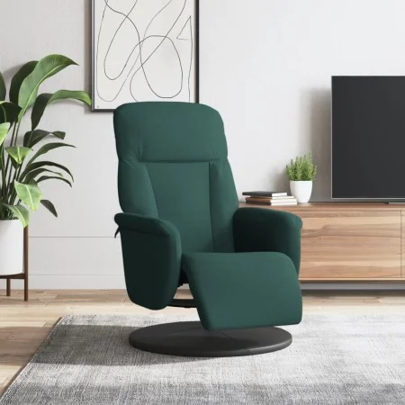 Sillón reclinable con reposapiés terciopelo verde oscuro de , Sillones - Ref: Foro24-356684, Precio: 208,79 €, Descuento: -5%%
