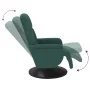 Sillón reclinable con reposapiés terciopelo verde oscuro de , Sillones - Ref: Foro24-356684, Precio: 208,79 €, Descuento: -5%%