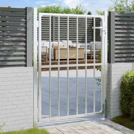 Puerta de jardín de acero inoxidable 100x125 cm de , Puertas de jardín - Ref: Foro24-376470, Precio: 152,01 €, Descuento: -5%%