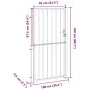 Puerta de jardín de acero inoxidable 100x180 cm de , Puertas de jardín - Ref: Foro24-376472, Precio: 176,88 €, Descuento: -5%%