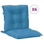 Cojines silla respaldo bajo 6 ud tela azul melange 100x50x7 cm | Foro24.es | Tu tienda online para hogar, jardín y más Foro24.es