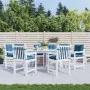 Cojines silla respaldo bajo 6 ud tela azul melange 100x50x7 cm | Foro24.es | Tu tienda online para hogar, jardín y más Foro24.es