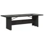 Mesa de jardín superficie de vidrio ratán PE negro 240x90x75 cm | Foro24.es | Tu tienda online para hogar, jardín y más Foro24.es