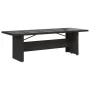 Mesa de jardín superficie de vidrio ratán PE negro 240x90x75 cm | Foro24.es | Tu tienda online para hogar, jardín y más Foro24.es