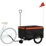 Remolque para bicicleta hierro negro y naranja 30 kg | Foro24.es | Tu tienda online para hogar, jardín y más Foro24.es