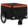 Remolque para bicicleta hierro negro y naranja 30 kg | Foro24.es | Tu tienda online para hogar, jardín y más Foro24.es