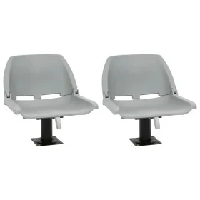 Asientos plegables de barco sin cojín gris 4 uds 48x51x41 cm by , Sailboat parts - Ref: Foro24-3284275, Price: 163,17 €, Disc...