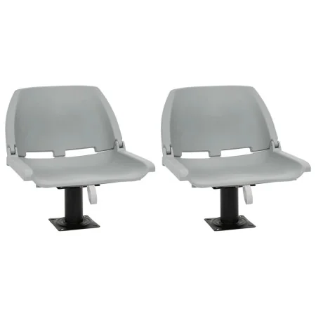 Asientos plegables de barco sin cojín gris 4 uds 48x51x41 cm by , Sailboat parts - Ref: Foro24-3284275, Price: 163,17 €, Disc...