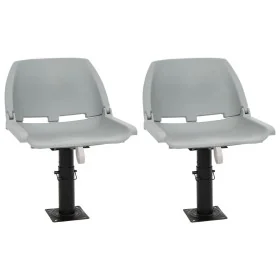 Asientos plegables de barco sin cojín gris 4 uds 48x51x41 cm by , Sailboat parts - Ref: Foro24-3284277, Price: 194,98 €, Disc...