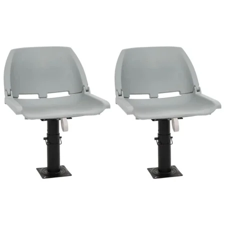 Asientos plegables de barco sin cojín gris 4 uds 48x51x41 cm by , Sailboat parts - Ref: Foro24-3284277, Price: 194,98 €, Disc...