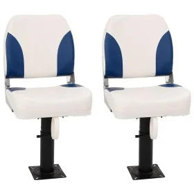 Asientos plegables de barco 4 uds azul y blanco 41x36x48 cm von , Teile für Segelboote - Ref: Foro24-3284289, Preis: 193,24 €...