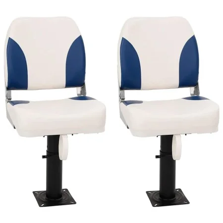 Asientos plegables de barco 4 uds azul y blanco 41x36x48 cm by , Sailboat parts - Ref: Foro24-3284289, Price: 193,24 €, Disco...
