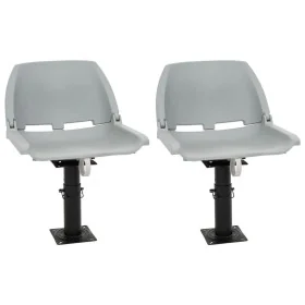 Asientos de barco con pedestal 2 uds altura ajustable 360° by , Boats - Ref: Foro24-3294950, Price: 217,53 €, Discount: -5%%