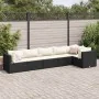 Set muebles de jardín 6 piezas y cojines ratán sintético negro de , Conjuntos de jardín - Ref: Foro24-3308104, Precio: 507,60...