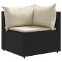 Set muebles de jardín 6 piezas y cojines ratán sintético negro de , Conjuntos de jardín - Ref: Foro24-3308104, Precio: 507,60...