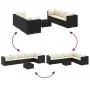Set de muebles de jardín y cojines 7 pzas ratán sintético negro de , Conjuntos de jardín - Ref: Foro24-3308144, Precio: 570,5...