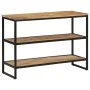 Mesa consola madera maciza de mango rugosa 100x35x70 cm de , Mesas auxiliares - Ref: Foro24-374075, Precio: 124,28 €, Descuen...