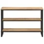 Mesa consola madera maciza de mango rugosa 100x35x70 cm de , Mesas auxiliares - Ref: Foro24-374075, Precio: 124,28 €, Descuen...