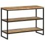 Mesa consola madera maciza de mango rugosa 100x35x70 cm de , Mesas auxiliares - Ref: Foro24-374075, Precio: 124,28 €, Descuen...