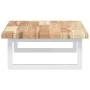 Estante de lavabo de pared acero y madera maciza de acacia de , Tocadores de baño - Ref: Foro24-3302668, Precio: 68,67 €, Des...