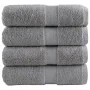 Toallas SOLUND 4 unidades gris 30x30 cm 600 gsm | Foro24.es | Tu tienda online para hogar, jardín y más Foro24.es