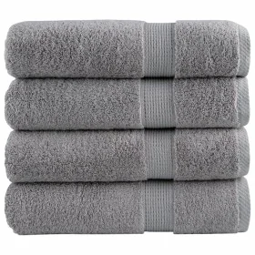 Toallas de ducha SOLUND 4 unidades gris 70x140 cm