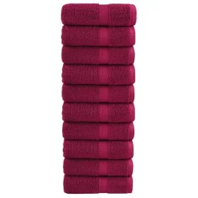 Toallas SOLUND 10 unidades burdeos 30x30 cm 600
