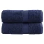 Toallas SOLUND 2 uds azul marino 30x30 cm 600 gsm | Foro24.es | Tu tienda online para hogar, jardín y más Foro24.es
