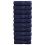 Toallas SOLUND 10 uds azul marino 30x30 cm 600 gsm | Foro24.es | Tu tienda online para hogar, jardín y más Foro24.es