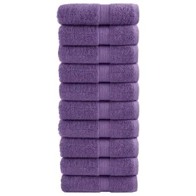 Toallas SOLUND 10 unidades morado 30x30 cm 600 gsm