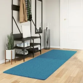 Alfombra de pelo corto OVIEDO turquesa 80x250 cm