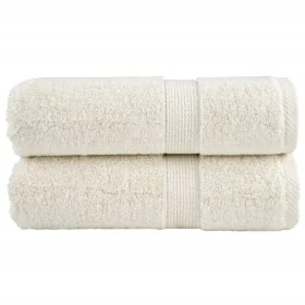 Toallas SOLUND 2 unidades crema 30x30 cm 600 gsm