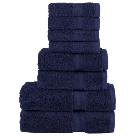 Juego de toallas premium SOLUND 8 unidades azul