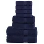 Juego de toallas premium SOLUND 8 unidades azul marino 600 gsm | Foro24.es | Tu tienda online para hogar, jardín y más Foro24.es